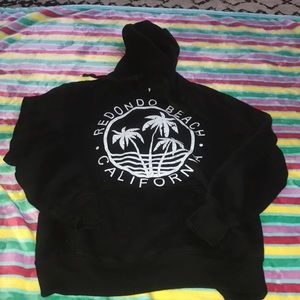 Black womens redondo beach sweatshirt